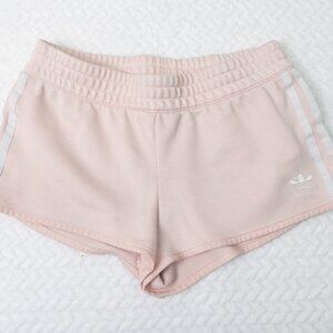 Adidas pink and white running shorts